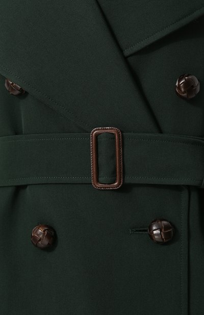 Двубортное шерстяное пальто с поясом BURBERRY, арт. 8003620, фото 5