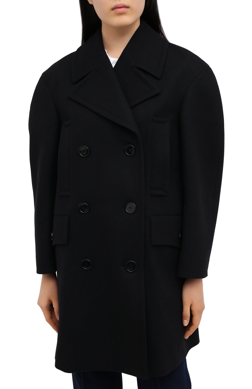 Шерстяное пальто GIVENCHY черного цвета по цене 189000 руб., арт. BW009W12XX, фото 3 Шерстяное пальто GIVENCHY, арт. BW009W12XX, фото 3