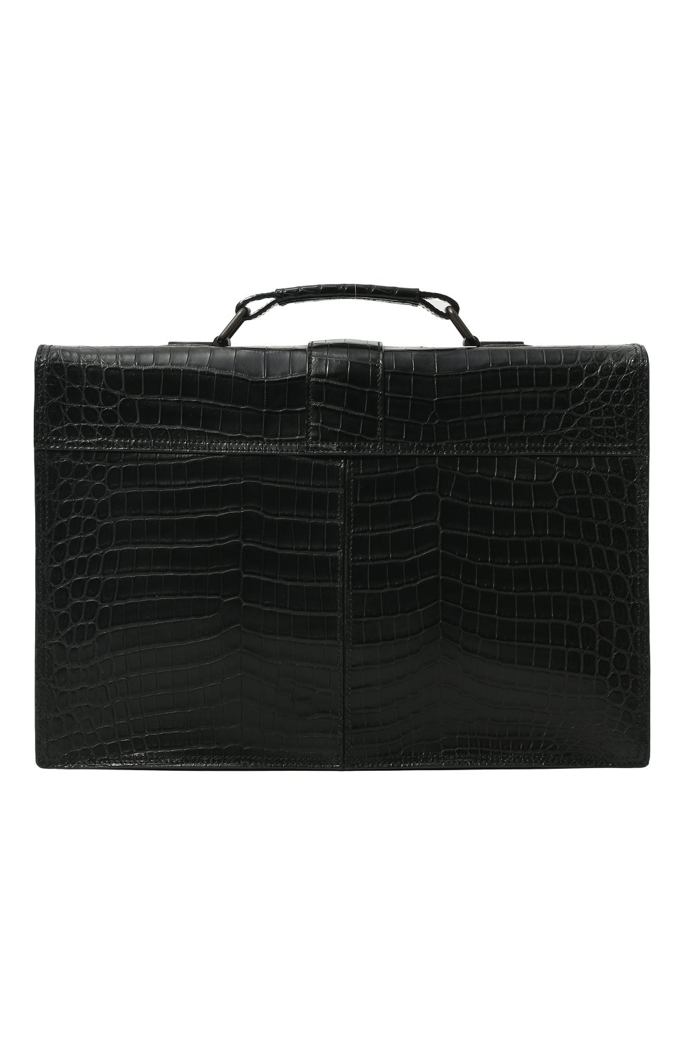 Портфель из кожи крокодила BOTTEGA VENETA черного цвета по цене 3295000 руб., арт. 480980/VCLG0, фото 6 Портфель из кожи крокодила BOTTEGA VENETA, арт. 480980/VCLG0, фото 6