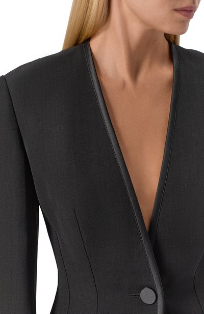 Жакет из вискозы и шелка LANVIN черного цвета по цене 389500 руб., арт. RW-JA0057-6314-E26, фото 5 Жакет из вискозы и шелка LANVIN, арт. RW-JA0057-6314-E26, фото 5