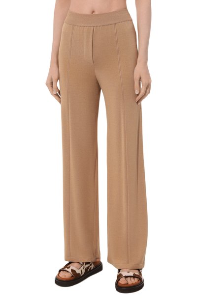 Брюки из шелка и вискозы FREEAGE бежевого цвета по цене 44000 руб., арт. S24.PT043.6070.102, фото 3 Брюки из шелка и вискозы FREEAGE, арт. S24.PT043.6070.102, фото 3