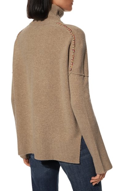 Шерстяной свитер ZADIG AND VOLTAIRE бежевого цвета по цене 42900 руб., арт. KWSW01471, фото 4 Шерстяной свитер ZADIG AND VOLTAIRE, арт. KWSW01471, фото 4