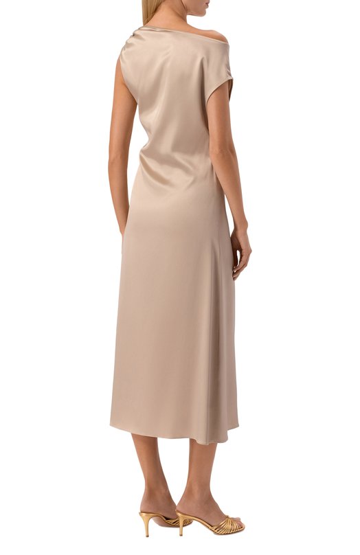 Атласное платье Daname 626SS6806A Бежевый  626SS6806A Фото 3