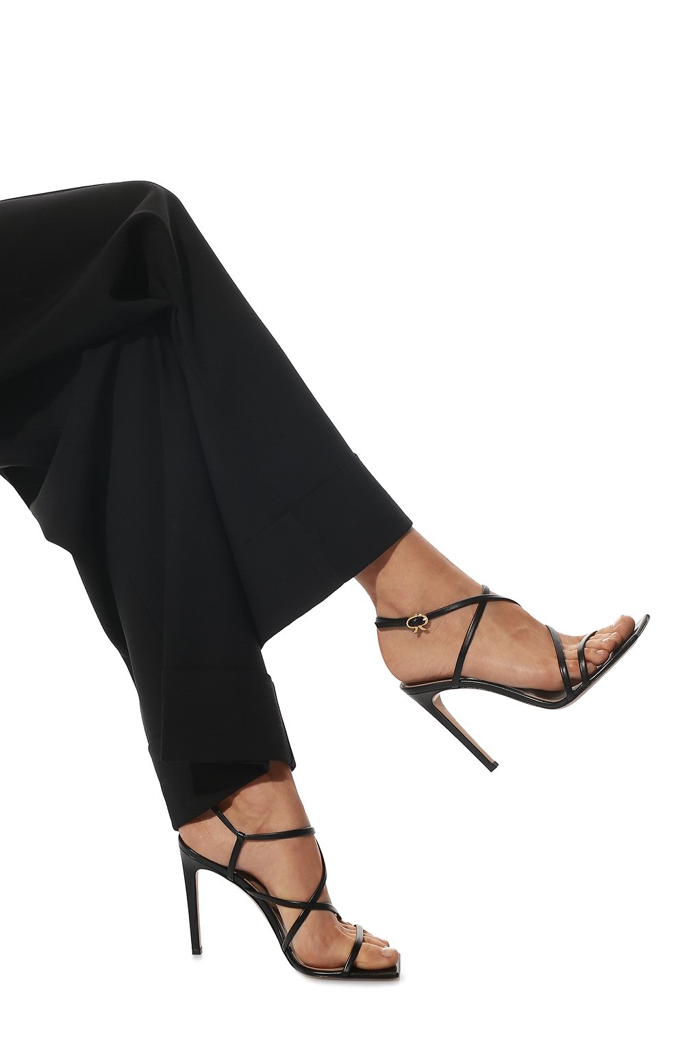 Кожаные босоножки manilla GIANVITO ROSSI черного цвета по цене 69800 руб., арт. G32062.15RIC.NAPNER0, фото 3 Кожаные босоножки manilla GIANVITO ROSSI, арт. G32062.15RIC.NAPNER0, фото 3