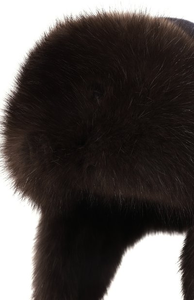 Шерстяная шапка-ушанка с мехом соболя VICTORIA KUSENKOVA, арт. 099103384153, фото 4