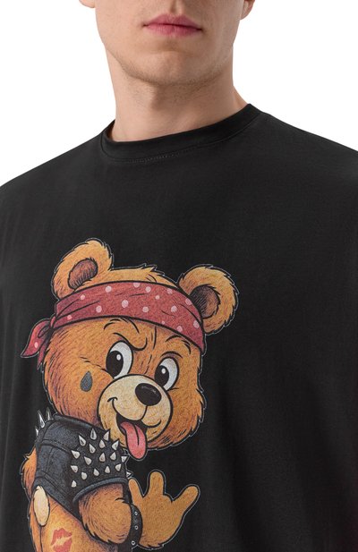 Хлопковая футболка BISIBIGLIO черного цвета по цене 14950 руб., арт. TEDDY C0RASS, фото 5 Хлопковая футболка BISIBIGLIO, арт. TEDDY C0RASS, фото 5