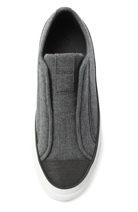 Текстильные кеды Brunello Cucinelli MZ26G3026P Серый  MZ26G3026P Фото 6