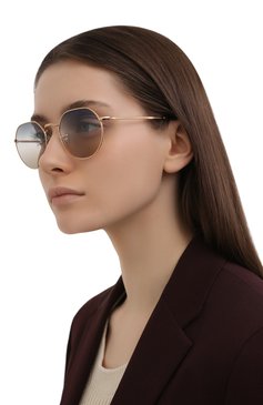 Женские солнцезащитные очки RAY-BAN золотого цвета, арт. 3565-001/GD | Фото 2 (Тип очков: С/з; Региональные ограничения белый список (Axapta Mercury): RU, Не проставлено; Кросс-КТ: С/з-унисекс; Нос: Не проставлено; Материал: Металл; Очки форма: Круглые; Оптика Гендер: оптика-унисекс)