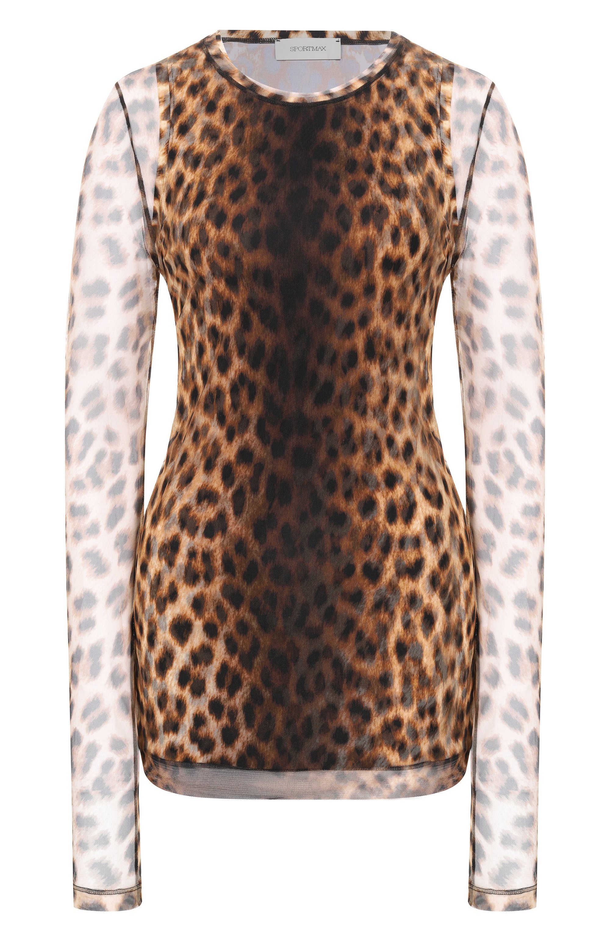 Топ SPORTMAX леопардового цвета по цене 41950 руб., арт. SPXZEBU, фото 1 Топ SPORTMAX, арт. SPXZEBU, фото 1