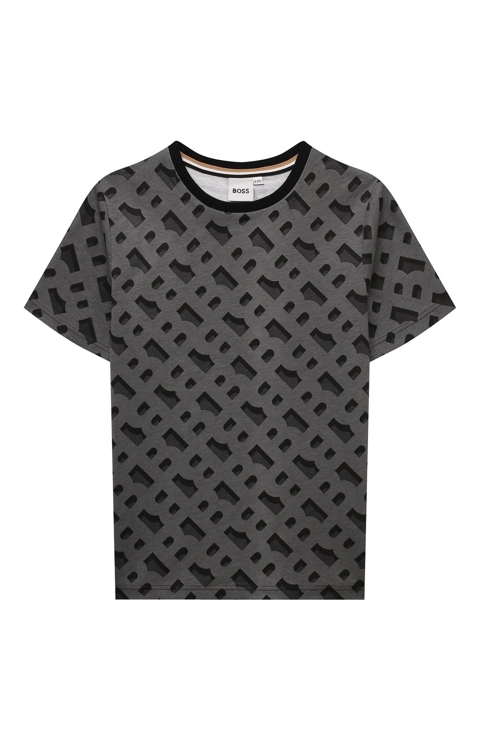 Хлопковая футболка BOSS серого цвета по цене 9960 руб., арт. J50731, фото 1 Хлопковая футболка BOSS, арт. J50731, фото 1
