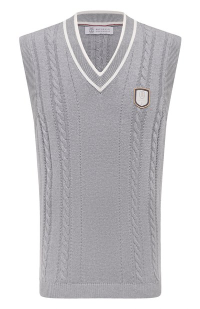Мужской хлопковый жилет BRUNELLO CUCINELLI, арт. M2870B2264