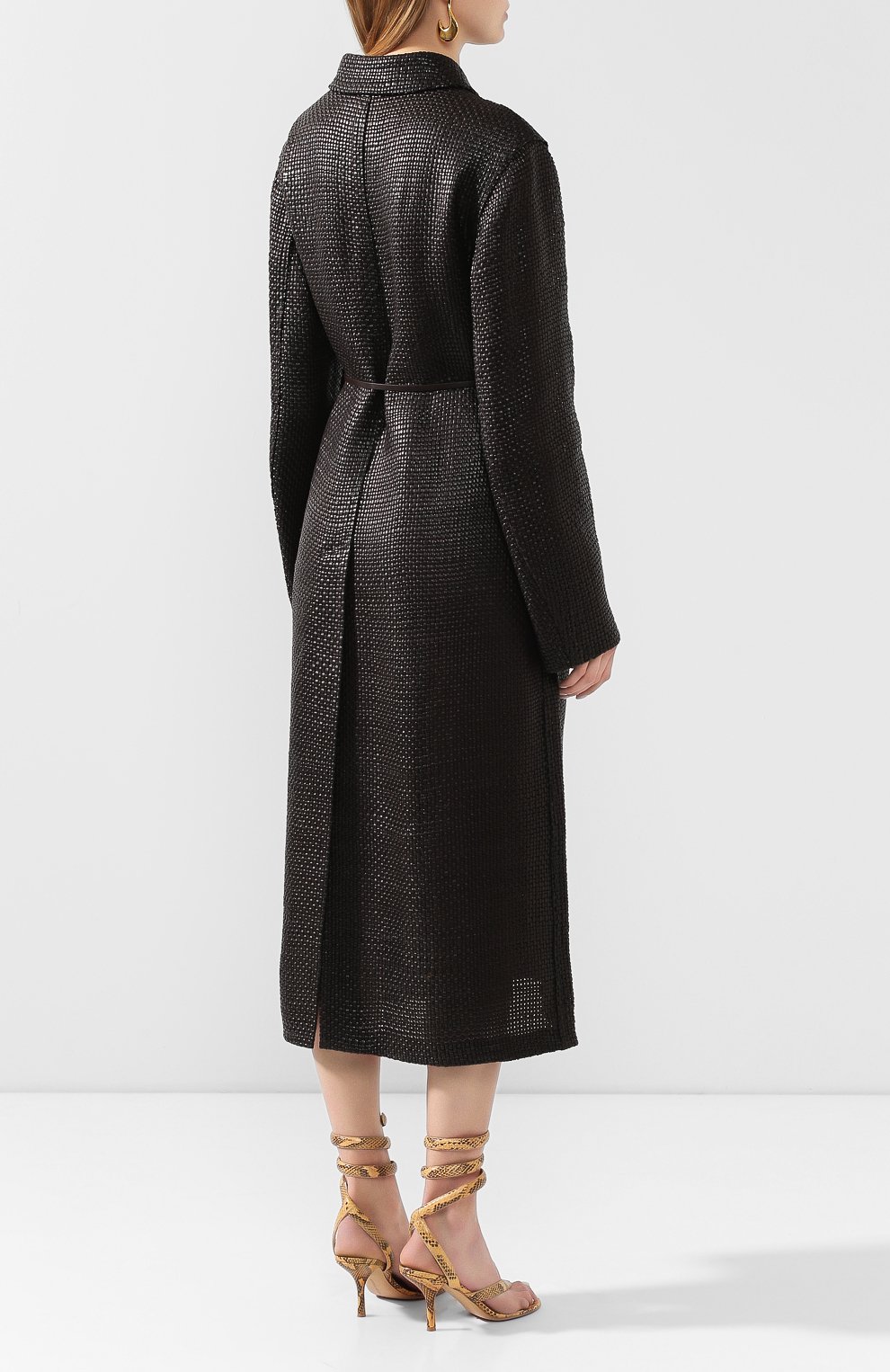 Кожаное пальто BOTTEGA VENETA коричневого цвета по цене 1280000 руб., арт. 604525/VKMA0, фото 4 Кожаное пальто BOTTEGA VENETA, арт. 604525/VKMA0, фото 4