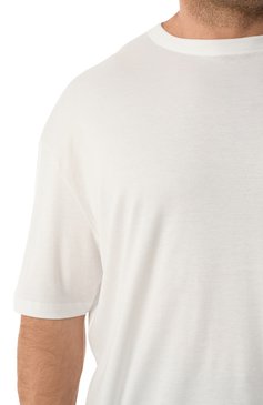 Мужская футболка PAUL&SHARK белого цвета, арт. 25411026/5XL | Фото 5 (Длина (для топов): Удлиненные; Драгоценные камни: Проставлено; Материал сплава: Проставлено; Рукава: Короткие, 3/4; Принт: Без принта; Стили: Кэжуэл; Big sizes: Big Sizes; Материал внешний: Хлопок; Кросс-КТ: Джерси; Мужское Кросс-КТ: Футболка-одежда)