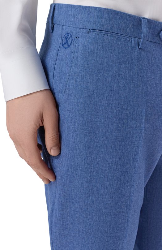 Брюки из шерсти и хлопка Andrea Campagna SC/1/GB1866 Синий  SC/1/GB1866 Фото 5