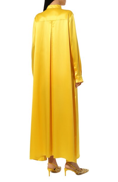 Шелковая туника DOLCE & GABBANA желтого цвета по цене 282500 руб., арт. F6DJPT/FU1NG, фото 4 Шелковая туника DOLCE & GABBANA, арт. F6DJPT/FU1NG, фото 4