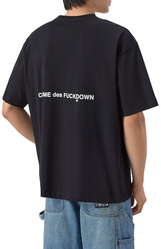 Хлопковая футболка Comme des Fuckdown CFABM01901 Чёрный  CFABM01901 Фото 4