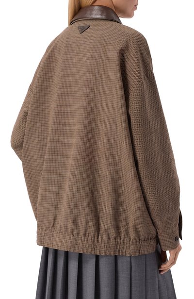 Шерстяная куртка PRADA темно-коричневого цвета по цене 593000 руб., арт. P8063E/6130, фото 4 Шерстяная куртка PRADA, арт. P8063E/6130, фото 4