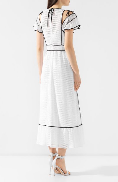 Платье с контрастной отделкой REDVALENTINO, арт. RR0VAC45/PHJ, фото 4