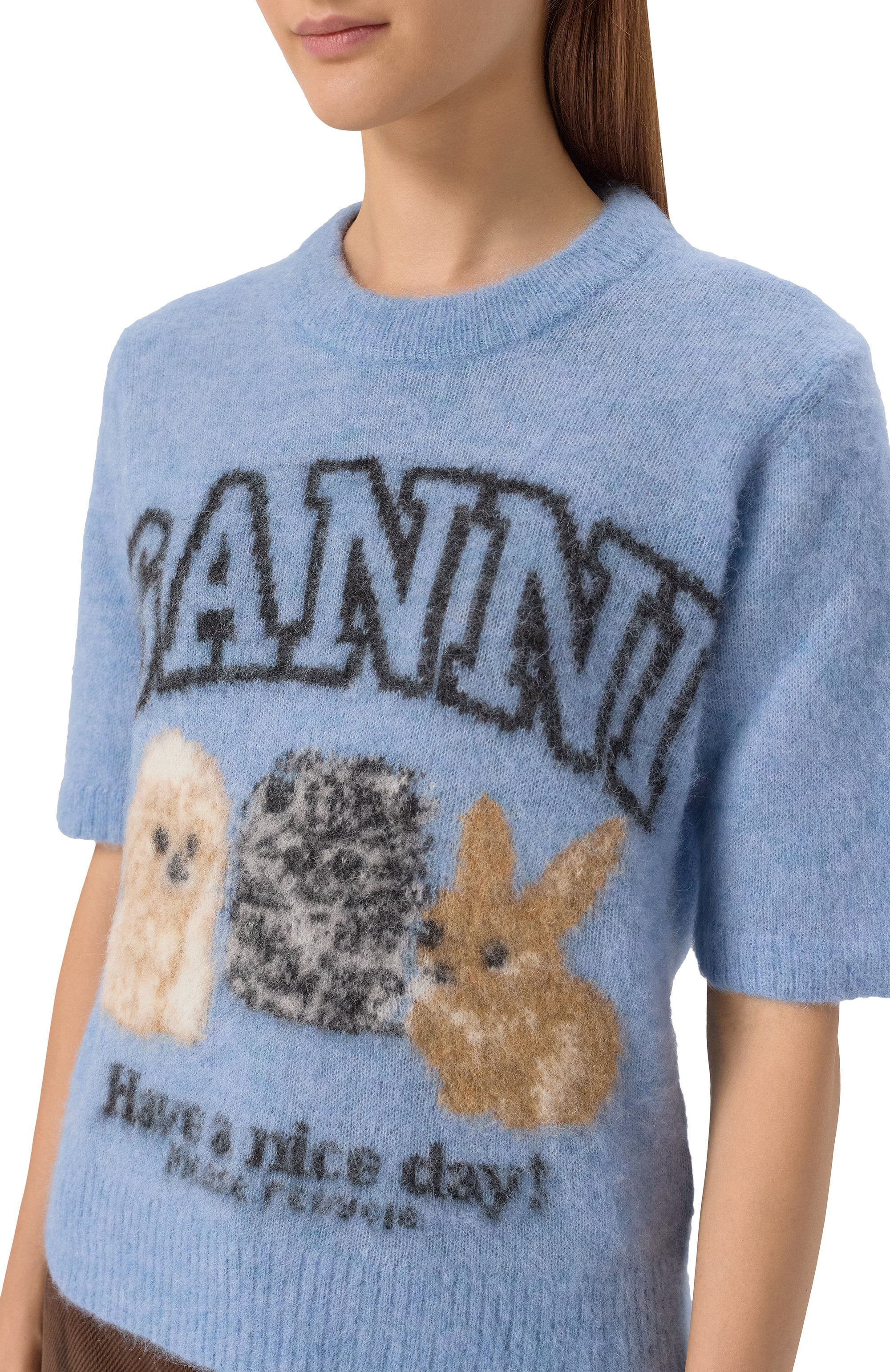 Шерстяной пуловер GANNI, арт. K2517, фото 5