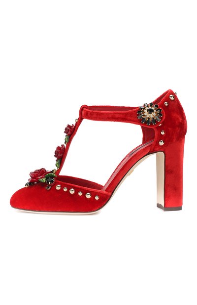 Бархатные туфли vally DOLCE & GABBANA, арт. CD1193/AZ474, фото 3
