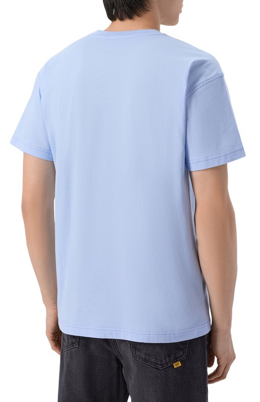 Хлопковая футболка Diesel A20975/0QIAM Голубой  A20975/0QIAM Фото 4