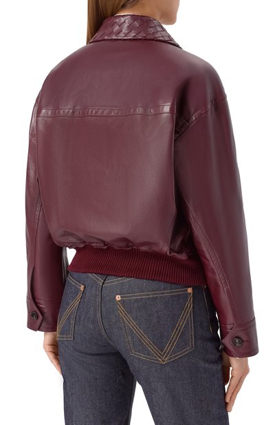 Кожаный бомбер BOTTEGA VENETA, арт. 832893/V5BX0, фото 4