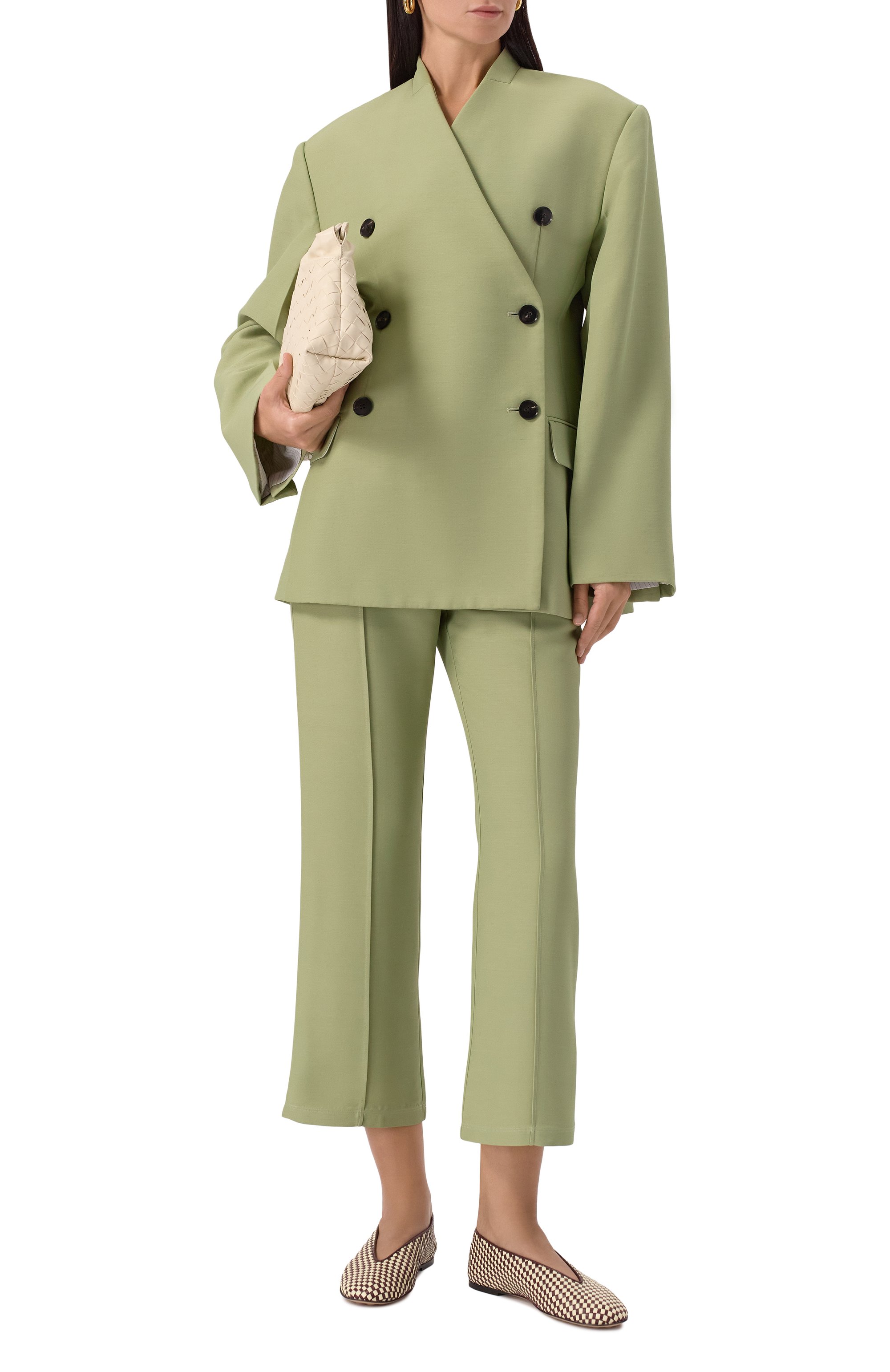 Кожаные балетки rosa BOTTEGA VENETA, арт. 837887/V4VE1, фото 3