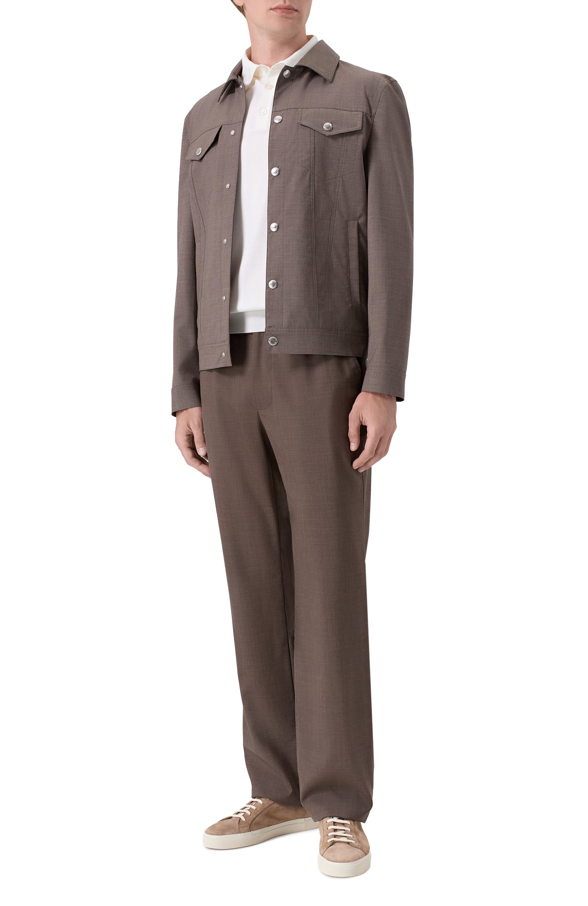 Поло из хлопка и шелка MVST белого цвета по цене 97200 руб., арт. M26.CSM.K424/C0TT0N/SILK, фото 2 Поло из хлопка и шелка MVST, арт. M26.CSM.K424/C0TT0N/SILK, фото 2