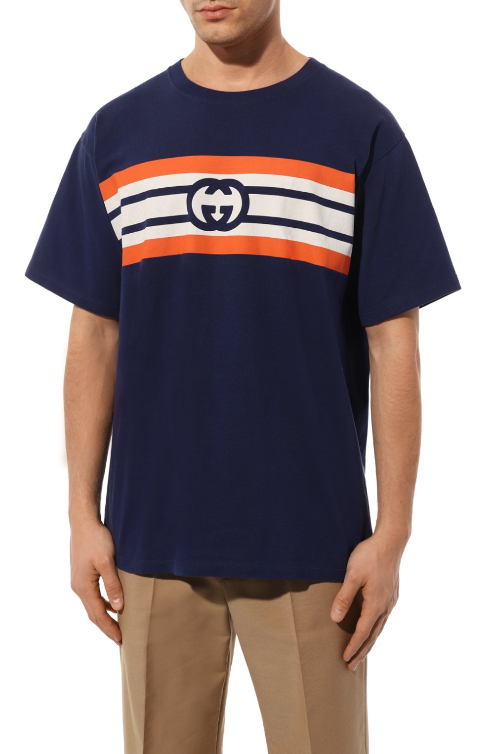 Хлопковая футболка GUCCI, арт. 616036 XJDAG, фото 3