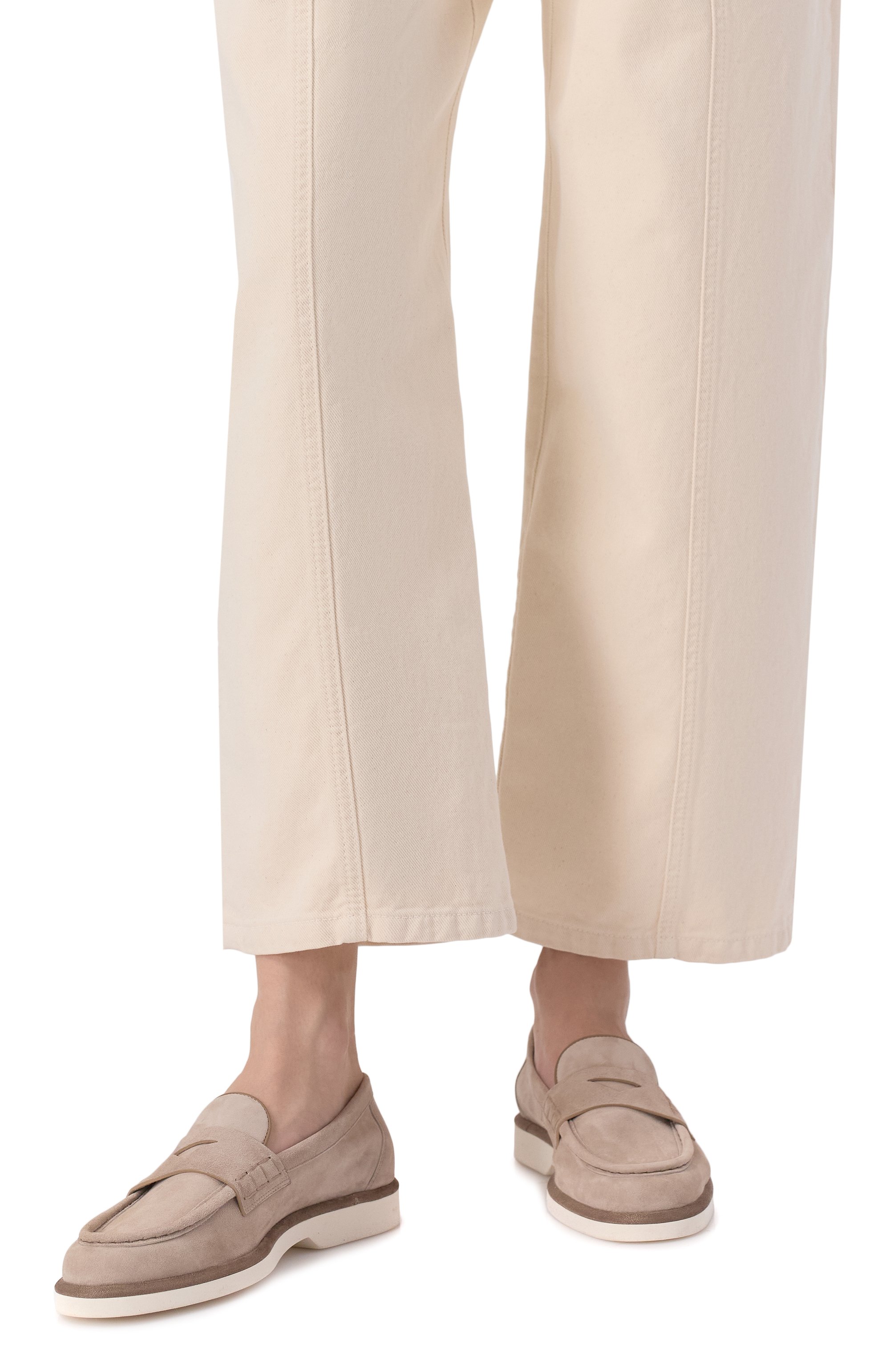 Замшевые пенни-лоферы SANTONI, арт. WUQG59818BIASLH0, фото 3