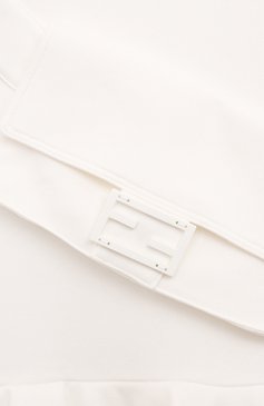 Детское хлопковое платье FENDI молочного цвета, арт. JFB629/5V0/3-6 | Фото 3 (Материал внешний: Хлопок; Драгоценные камни: Проставлено; Материал сплава: Проставлено; Рукава: Длинные; Девочки Кросс-КТ: Платье-одежда; Случай: Повседневный; Ростовка одежда: 4 года | 104 см, 7 лет | 122 см, 5 лет | 110 см)