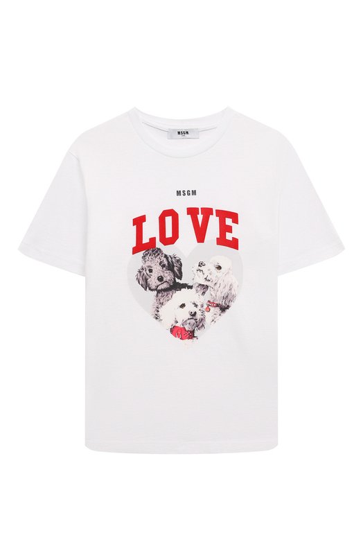 

Хлопковая футболка MSGM kids, Белый