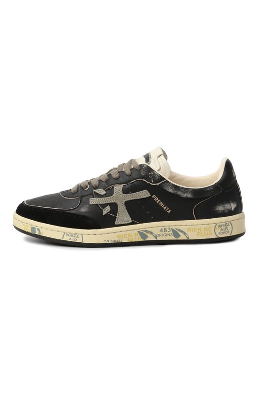 Кожаные кеды Bskt Clay Premiata BSKT CLAY/VAR 6909 Чёрный  BSKT CLAY/VAR 6909 Фото 4