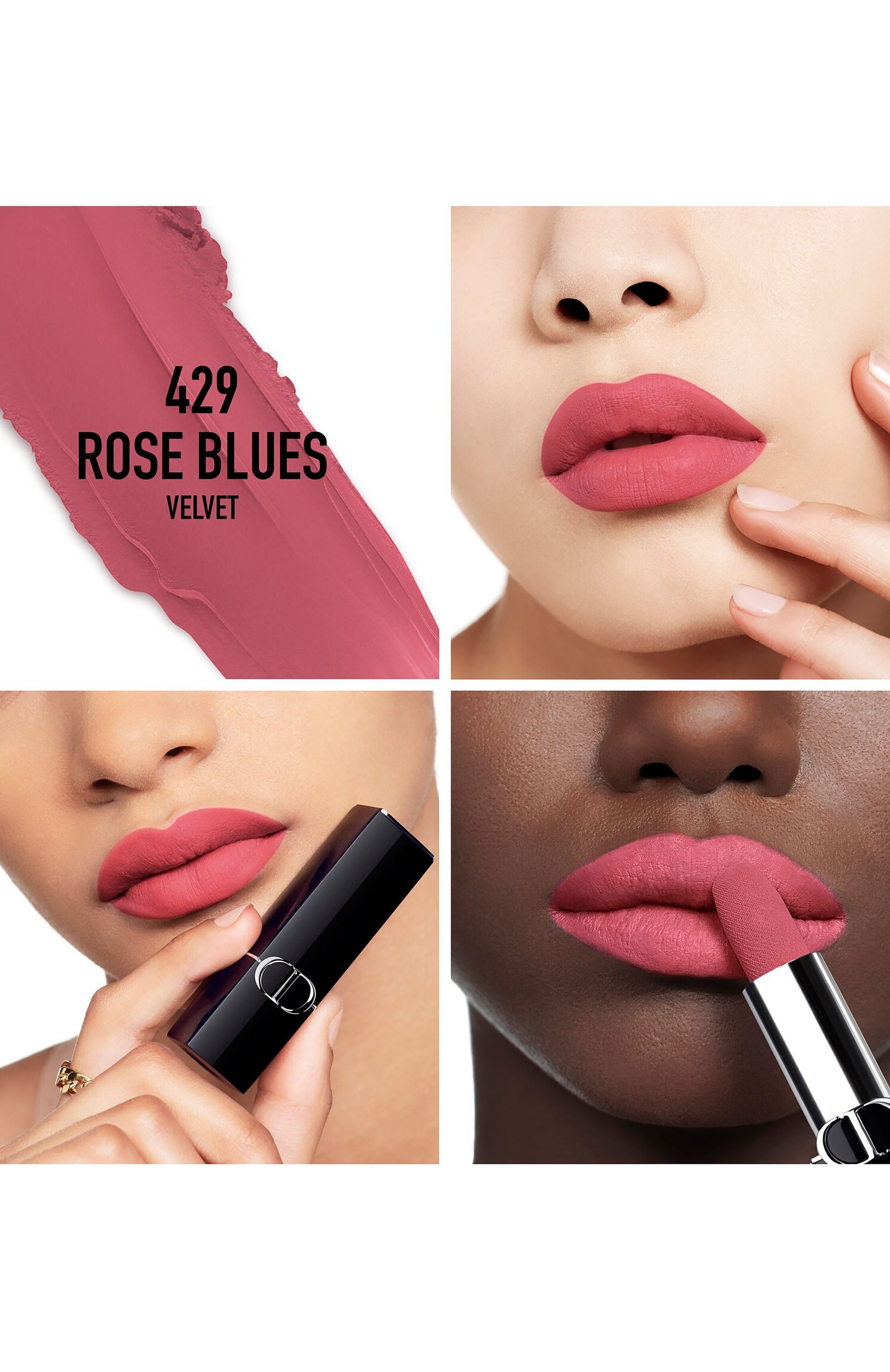 Помада для губ с вельветовым финишем rouge dior, оттенок 429 розовый блюз (3,5g) DIOR, арт. C035600429, фото 3