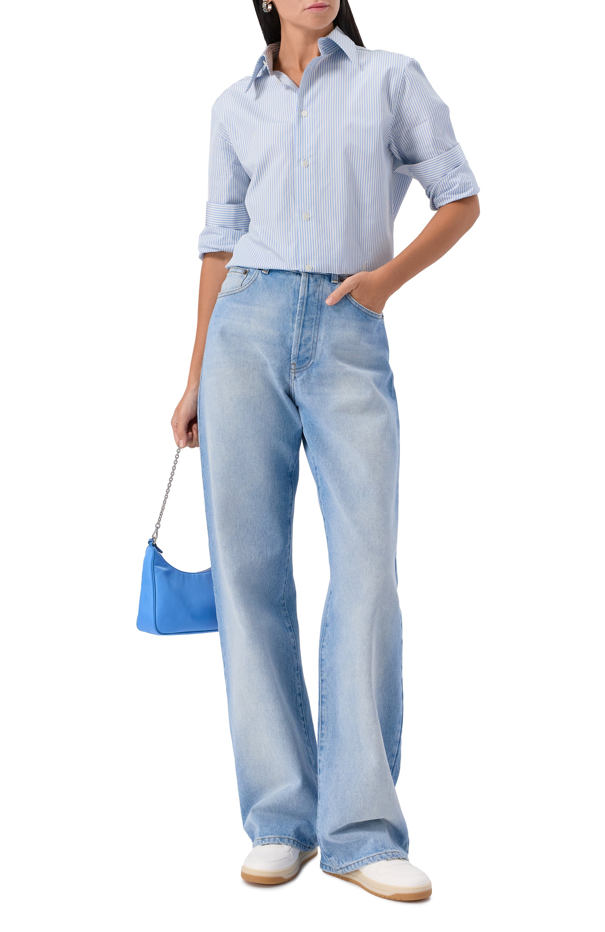 Кожаные кеды downtown PRADA, арт. 1E792M/038, фото 3