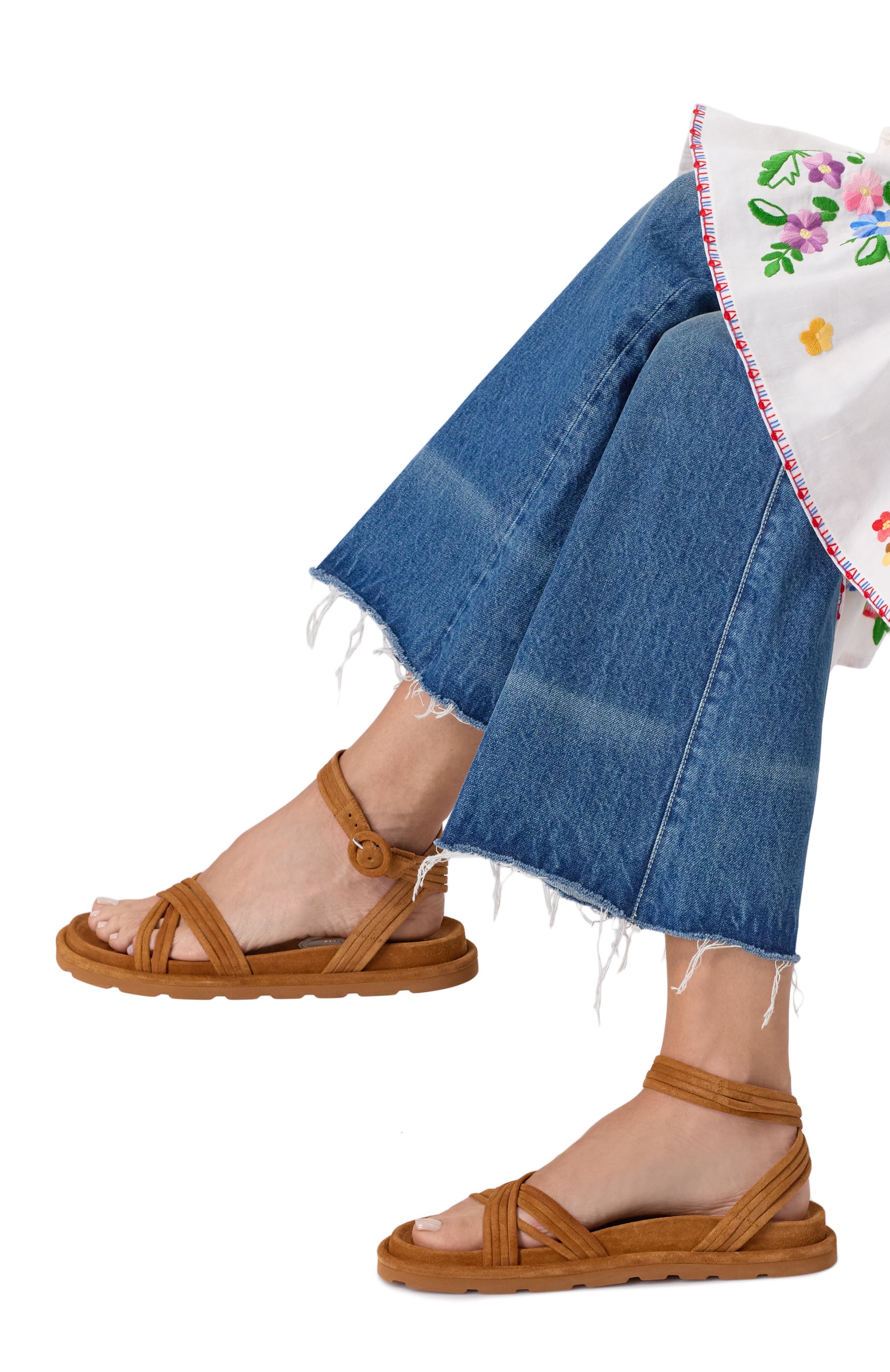 Замшевые сандалии lianne GIANVITO ROSSI, арт. G32659.10G0M.VLUSELL, фото 3