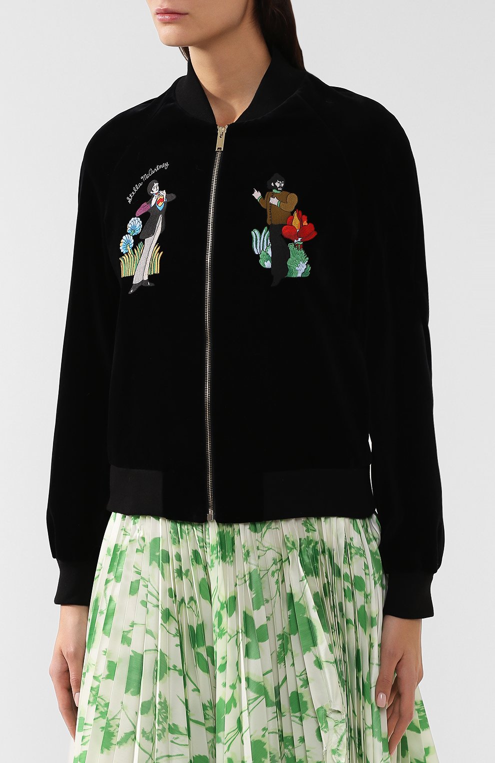 Хлопковый бомбер STELLA MCCARTNEY черного цвета по цене 138000 руб., арт. 581203/SNA46, фото 3 Хлопковый бомбер STELLA MCCARTNEY, арт. 581203/SNA46, фото 3