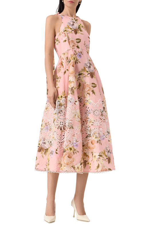 Льняное платье Zimmermann 1736DRS252 Розовый  1736DRS252 Фото 3