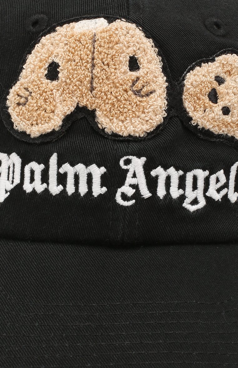 Мужская хлопковая бейсболка PALM ANGELS черного цвета, арт. PMLB009F192240031050 | Фото 3 (Материал: Текстиль, Хлопок; Материал внутренний: Не назначено; Материал сплава: Проставлено; Нос: Не проставлено)