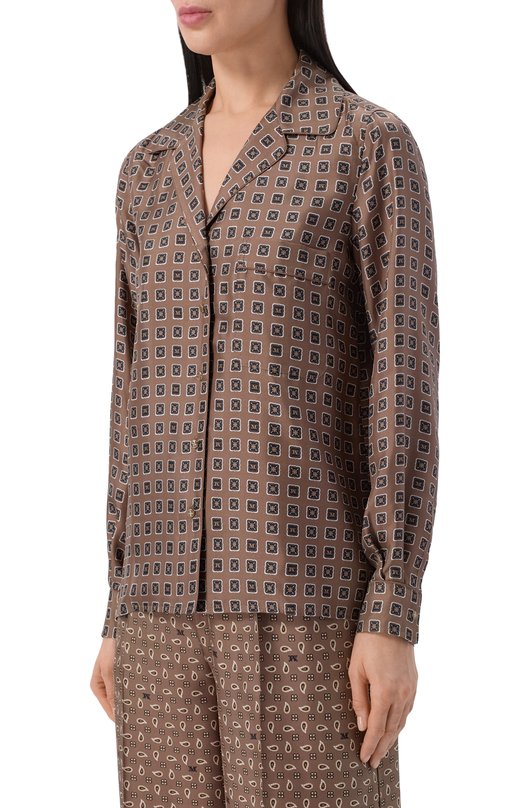 Шелковая рубашка Max Mara MXMDISC0 Коричневый  MXMDISC0 Фото 3