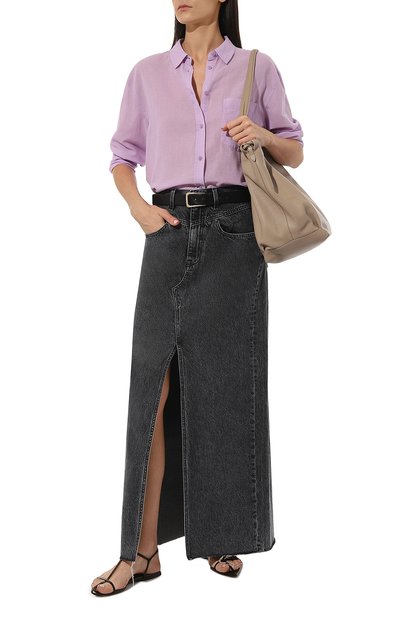 Хлопковая рубашка 7 FOR ALL MANKIND сиреневого цвета по цене 22800 руб., арт. JSFL5680LA, фото 2 Хлопковая рубашка 7 FOR ALL MANKIND, арт. JSFL5680LA, фото 2