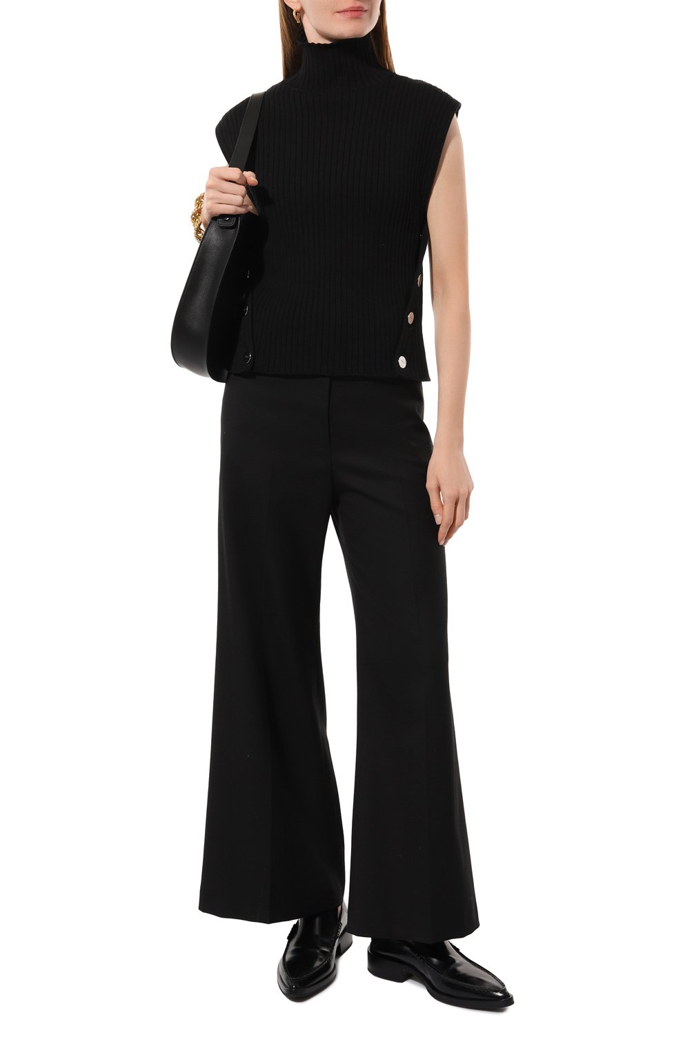 Топ из хлопка и шерсти A.P.C. черного цвета по цене 32450 руб., арт. C0GXHF23278LZZ, фото 2 Топ из хлопка и шерсти A.P.C., арт. C0GXHF23278LZZ, фото 2