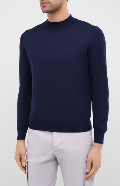 Шерстяная водолазка ANDREA CAMPAGNA темно-синего цвета по цене 25200 руб., арт. 45154/14790, фото 3 Шерстяная водолазка ANDREA CAMPAGNA, арт. 45154/14790, фото 3