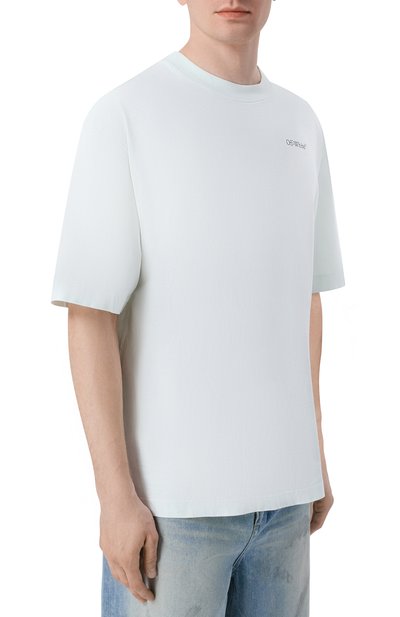 Хлопковая футболка OFF-WHITE, арт. 0MAA120S26JER008, фото 3