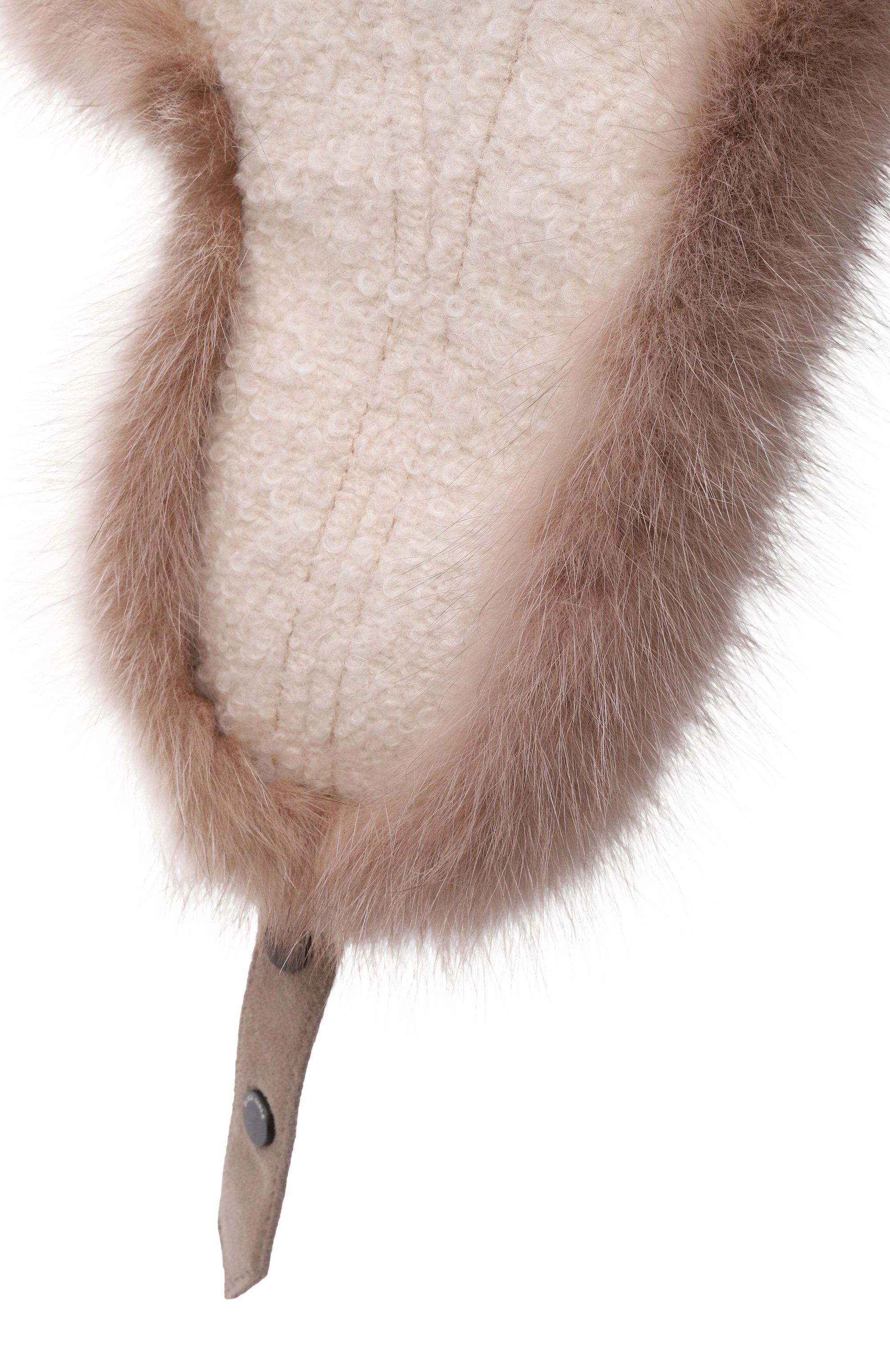 Кашемировая шапка-ушанка star с мехом соболя BLACK SABLE, арт. BS-FHST-DR, фото 3