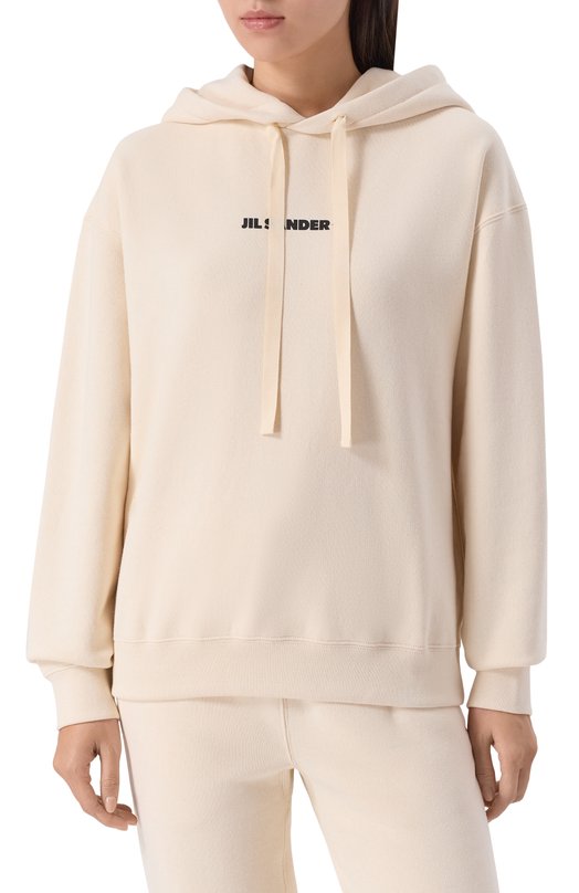 Хлопковое худи Jil Sander J40GU0123/J20010 Кремовый  J40GU0123/J20010 Фото 3