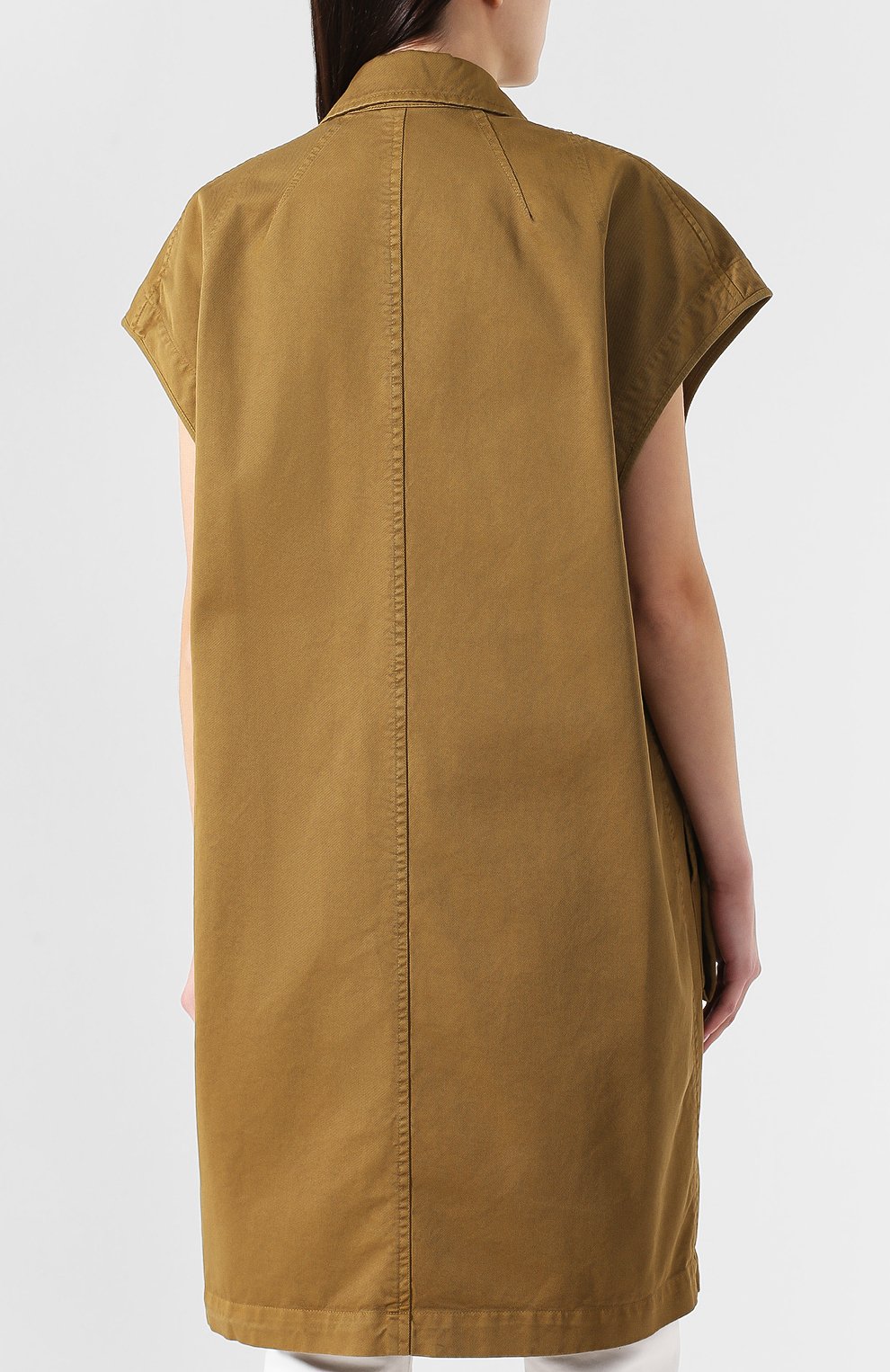 Хлопковый жилет DRIES VAN NOTEN хаки цвета по цене 57750 руб., арт. 191-30227-7292, фото 4 Хлопковый жилет DRIES VAN NOTEN, арт. 191-30227-7292, фото 4