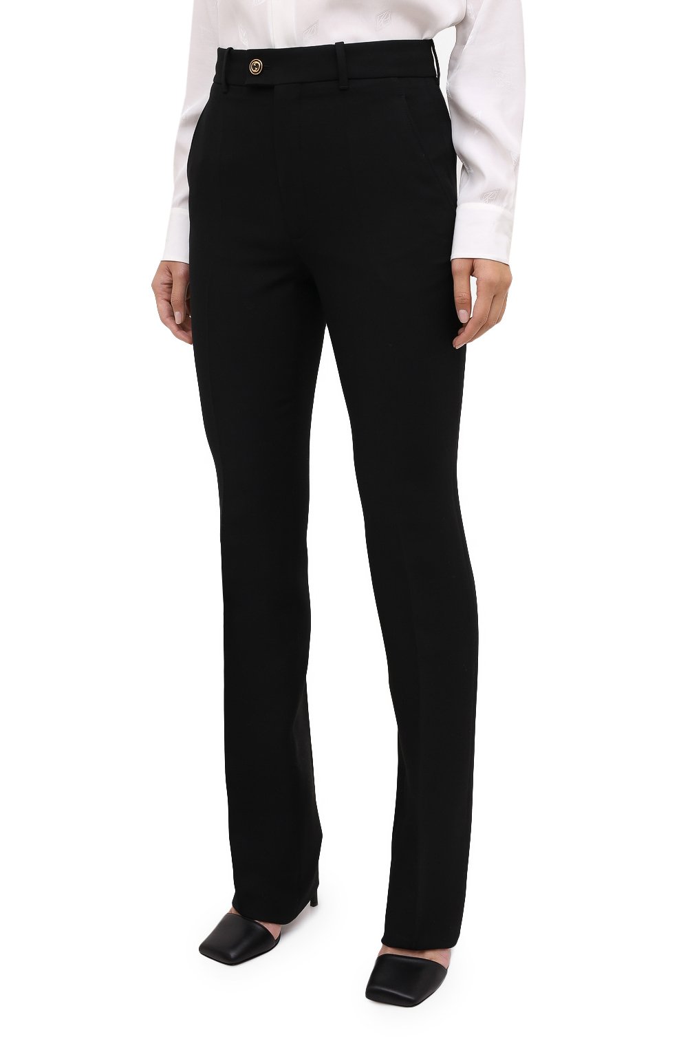 Брюки из шелка и шерсти GUCCI черного цвета по цене 113760 руб., арт. 627880/ZAD88, фото 3 Брюки из шелка и шерсти GUCCI, арт. 627880/ZAD88, фото 3