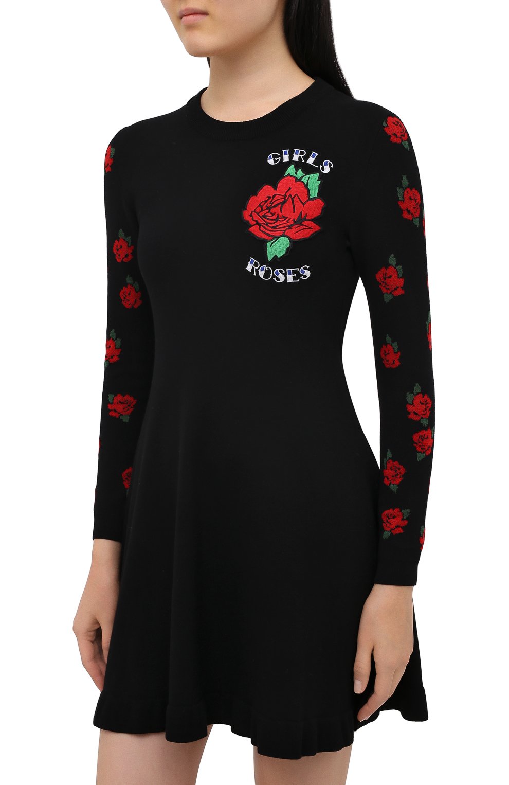 Платье из вискозы REDVALENTINO черного цвета по цене 73000 руб., арт. UR0KD01N/5GJ, фото 3 Платье из вискозы REDVALENTINO, арт. UR0KD01N/5GJ, фото 3