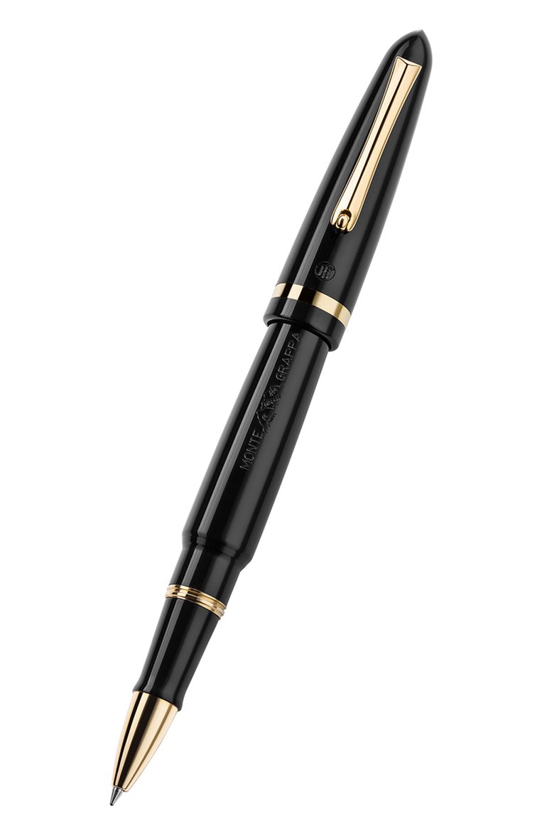 Ручка-роллер MONTEGRAPPA черного цвета, арт. ISVENRAC | Фото 4 (Региональные ограничения белый список (Axapta Mercury): Не проставлено; Нос: Не проставлено; Материал сплава: Сталь; Ограничения доставки: m-style)